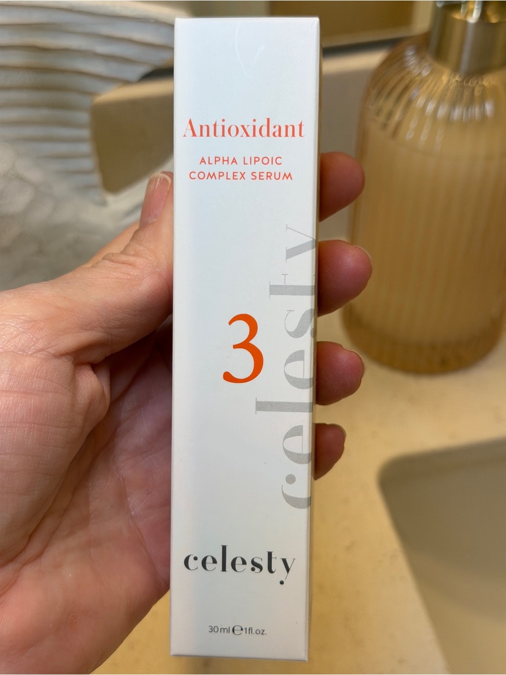 Celesty Antioxidant Alpha Lipoic Complex Serum 3 - White with Orange Accent